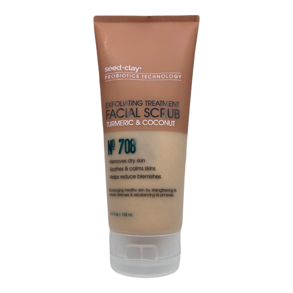 Seed+Clay Exfoliating Treatment Facial Scrub Turmeric & Coconut  #708 5.1 fl oz
